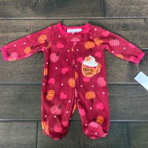 💜3/$15 Koala Baby “Fall in Love” Maroon Footie